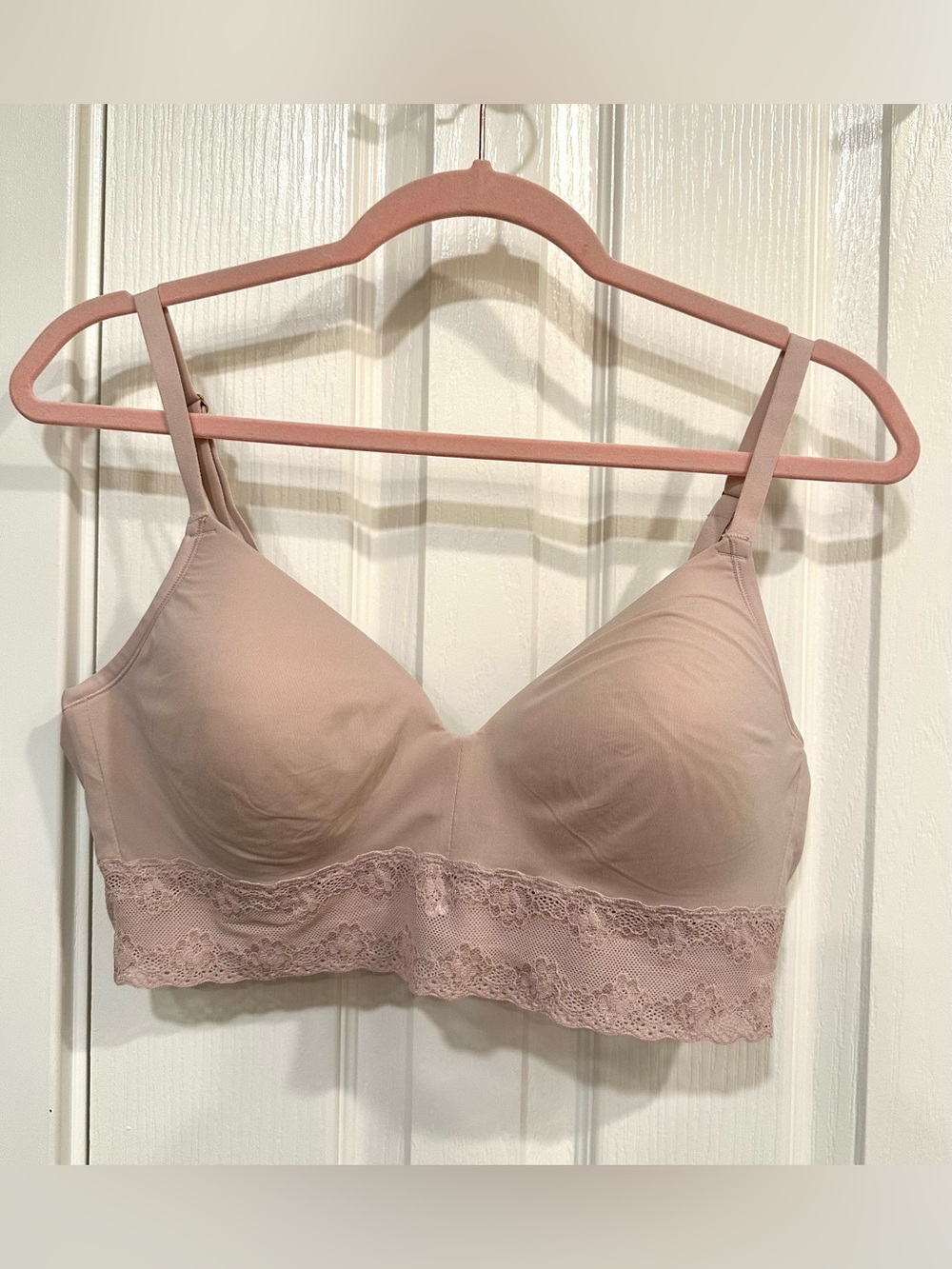 NWT Natori Bliss Perfection Wire Free Bra 38C Rose Beige